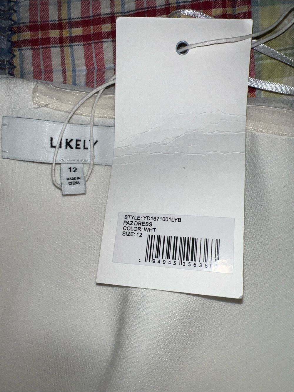 NWT Likely Paz Dress in White Sz 12 - Picture 3 of 3